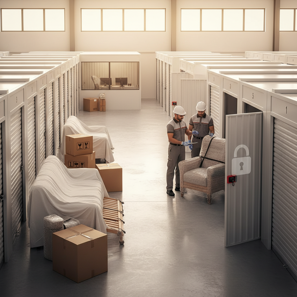 صورة لمستودع آمن لتخزين العفش في الرياض